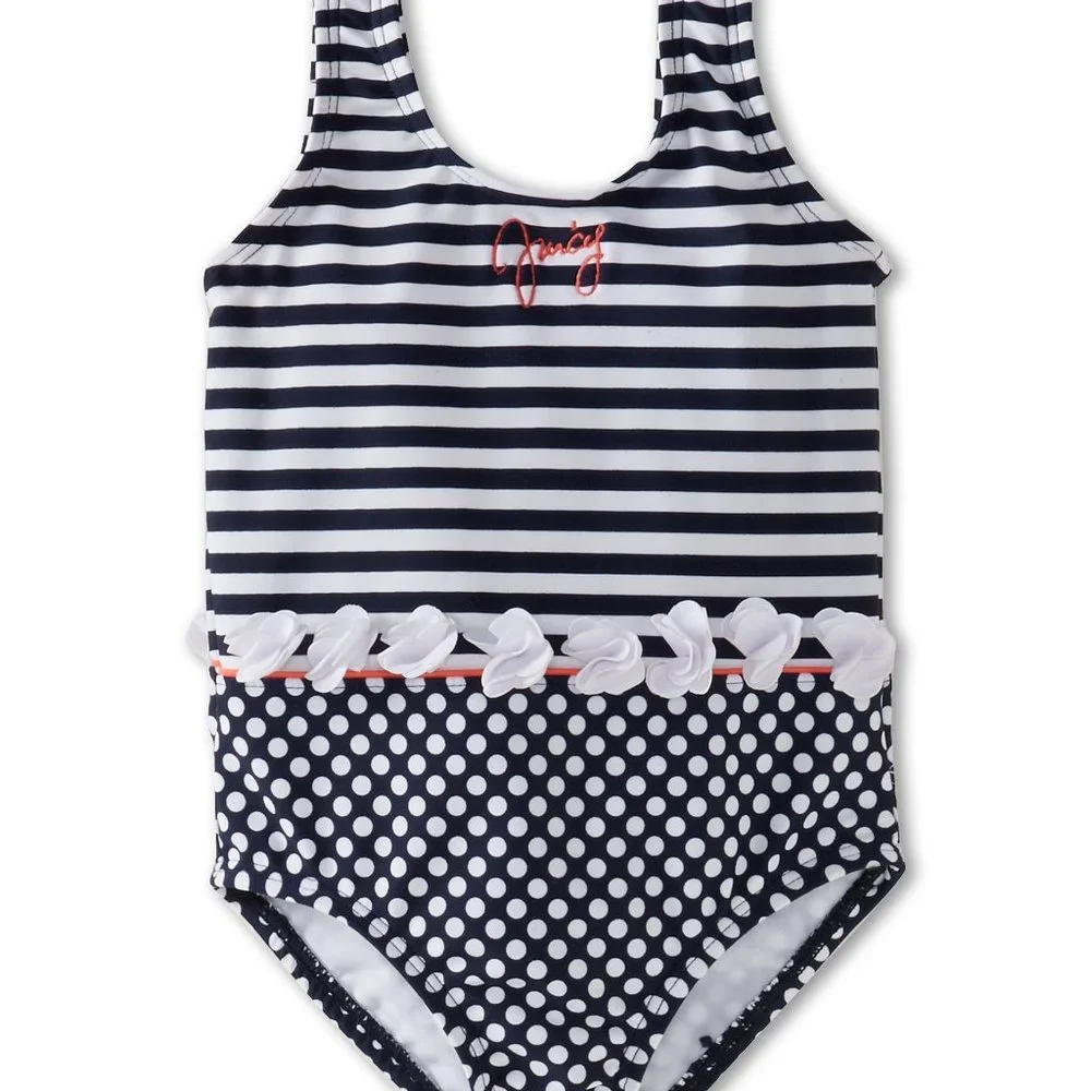 Juicy Couture Baby Girls Newborn Size 3 - 6 Months Bathing Suit Swimsuit Swim